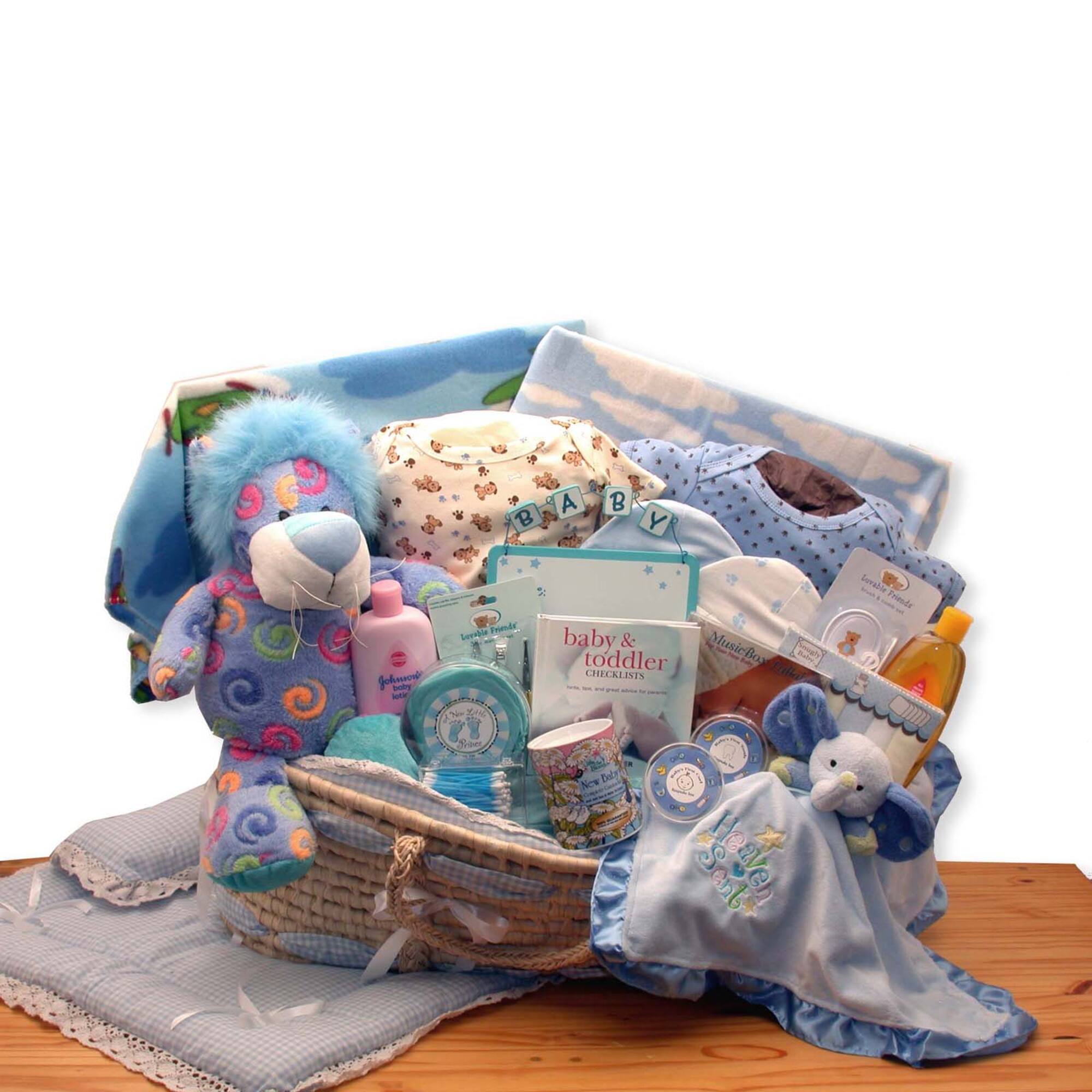 Precious Petals Blue Deluxe Moses Carrier